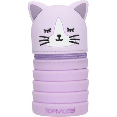 Top Model, Trousse, Topmodel - Silicon Pencil Tube BLOOMING KITTY - Grey and Purple - Publicité Top Model, Trousse, Topmodel - Silicon Pencil Tube BLOOMING KITTY - Grey and Purple - Publicité