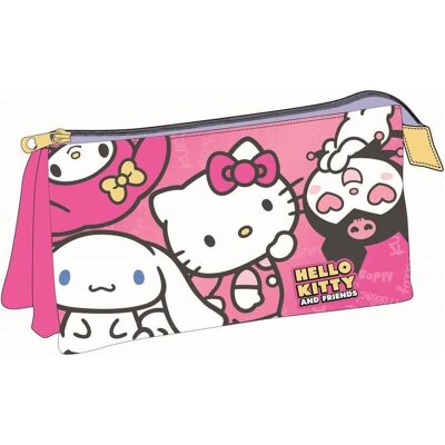 Cerdá, Trousse, Hello Kitty and Friends triple pencil case - Publicité Cerdá, Trousse, Hello Kitty and Friends triple pencil case - Publicité