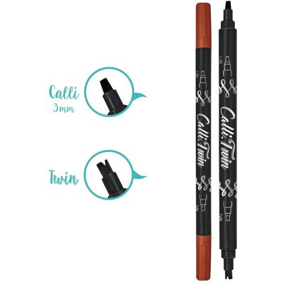 Online, Stylo, Callibrush Pen TWIN 3mm 18601/6 Aubergine (1x) - Publicité Online, Stylo, Callibrush Pen TWIN 3mm 18601/6 Aubergine (1x) - Publicité