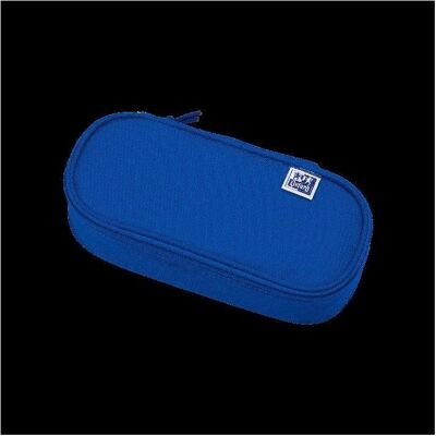 Oxford, Trousse, Etui à crayons, polyester, ovale, bleu - Publicité Oxford, Trousse, Etui à crayons, polyester, ovale, bleu - Publicité