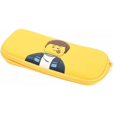 Lego Étui Jaune Scolaire - Rigide - Type École - Publicité Lego Étui Jaune Scolaire - Rigide - Type École - Publicité