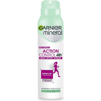 Garnier, Déodorant, Action Control 48H Stress Femme Déodorant Spray 150Ml (Spray, 150 ml) - Publicité Garnier, Déodorant, Action Control 48H Stress Femme Déodorant Spray 150Ml (Spray, 150 ml) - Publicité