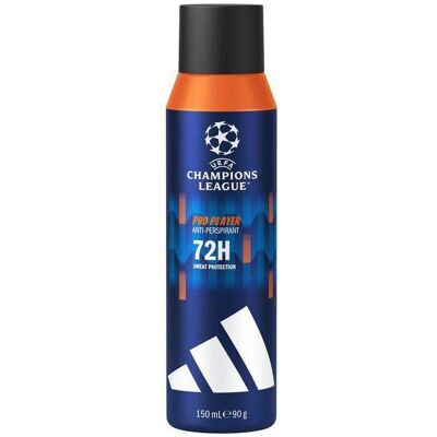 Adidas, Déodorant, - UEFA Champions League Pro Player Anti-Perspirant 72H Dry Protection - 150 ml (Spray, 150 ml) - Publicité Adidas, Déodorant, - UEFA Champions League Pro Player Anti-Perspirant 72H Dry Protection - 150 ml (Spray, 150 ml) - Publicité