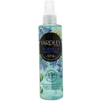 Yardley, Déodorant, Bluebell & Sweet Pea by Moisturizing Body Mist 200 ml (Spray, 200 ml) - Publicité Yardley, Déodorant, Bluebell & Sweet Pea by Moisturizing Body Mist 200 ml (Spray, 200 ml) - Publicité