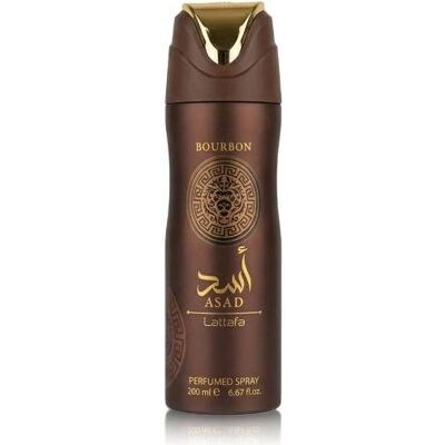 Lattafa, Déodorant, Asad Bourbon Deo Spray 200 ml (Spray, 200 ml) - Publicité Lattafa, Déodorant, Asad Bourbon Deo Spray 200 ml (Spray, 200 ml) - Publicité