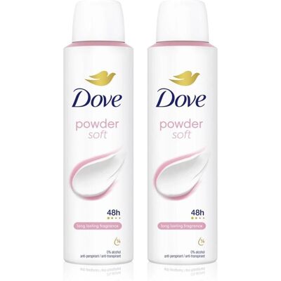 Dove, Déodorant, Spray Déodorant Doux en Poudre (Spray, 150 ml) - Publicité Dove, Déodorant, Spray Déodorant Doux en Poudre (Spray, 150 ml) - Publicité