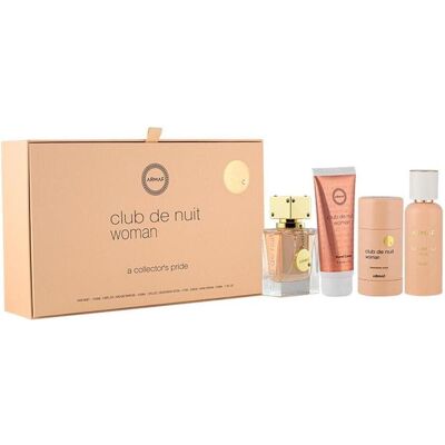 Armaf, Set cadeau beauté, Club De Nuit Women - EDP 30 ml + déodorant solide 75 ml + crème pour les mains 50 ml + spray pour (Set de manucure) - Publicité Armaf, Set cadeau beauté, Club De Nuit Women - EDP 30 ml + déodorant solide 75 ml + crème pour les mains 50 ml + spray pour (Set de manucure) - Publicité
