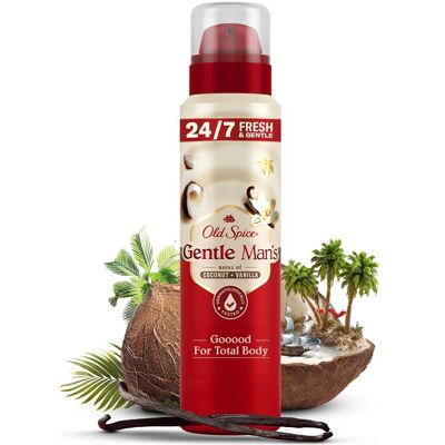 Old Spice, Déodorant, Gentle Man’s Deo Bodyspray Coconut & Vanilla Bodyspray 140 ml (Spray, 140 ml) - Publicité Old Spice, Déodorant, Gentle Man’s Deo Bodyspray Coconut & Vanilla Bodyspray 140 ml (Spray, 140 ml) - Publicité
