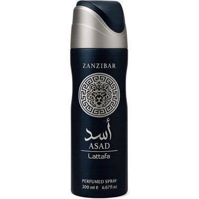 Lattafa, Déodorant, Asad Zanzibar épicé floral marin gourmand parfumé (Spray, 200 ml) - Publicité Lattafa, Déodorant, Asad Zanzibar épicé floral marin gourmand parfumé (Spray, 200 ml) - Publicité