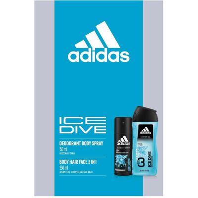 Coty, Déodorant, Adidas Ice Dive Geschenkset (Deodorant Spray 150ml+Duschgel 250ml) (Spray, 150 ml) - Publicité Coty, Déodorant, Adidas Ice Dive Geschenkset (Deodorant Spray 150ml+Duschgel 250ml) (Spray, 150 ml) - Publicité