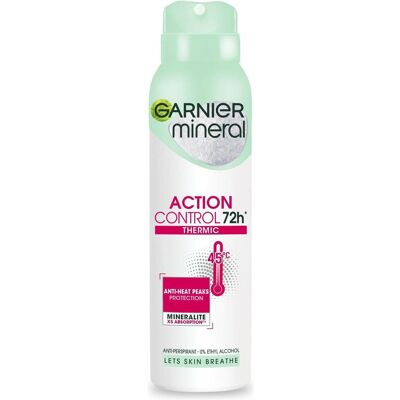 Garnier, Déodorant, Action Control 72H Thermic Femme Déodorant Spray 150Ml (Spray, 150 ml) - Publicité Garnier, Déodorant, Action Control 72H Thermic Femme Déodorant Spray 150Ml (Spray, 150 ml) - Publicité