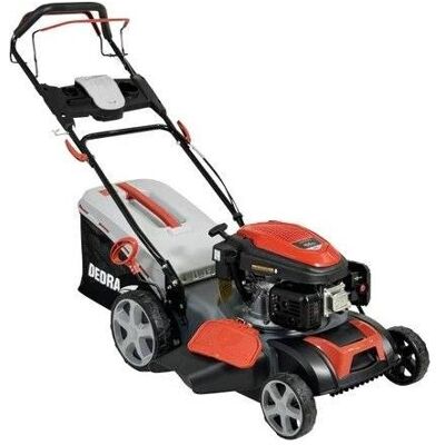 Dedra, Tondeuse à gazon, Tondeuse à gazon à essence avec traction 46CM 3.6KW 2 lames (fonctionnement à essence) (Essence) - Publicité Dedra, Tondeuse à gazon, Tondeuse à gazon à essence avec traction 46CM 3.6KW 2 lames (fonctionnement à essence) (Essence) - Publicité