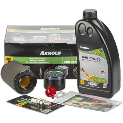 Arnold, Machine de jardinage : accessoires, Kit d'entretien moteur MTD 382 cc & 439 cc (Tracteur-tondeuse) - Publicité Arnold, Machine de jardinage : accessoires, Kit d'entretien moteur MTD 382 cc & 439 cc (Tracteur-tondeuse) - Publicité