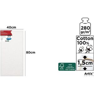 Artix Leinwand 40x80x1,5cm 280G/m2, Écran de projection, Blanc - Publicité Artix Leinwand 40x80x1,5cm 280G/m2, Écran de projection, Blanc - Publicité