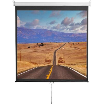 Sbox PSM-112-2 Écran de projection 200x200cm (1:1, 16:9, 4:3), Écran de projection, Blanc - Publicité Sbox PSM-112-2 Écran de projection 200x200cm (1:1, 16:9, 4:3), Écran de projection, Blanc - Publicité