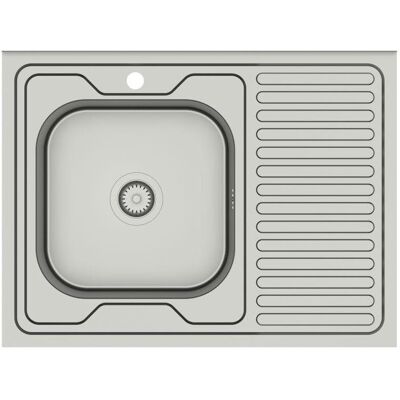 Évier Satin SteelQ Steiner ROBIN 111 - 1 Bassine à gauche - Publicité Évier Satin SteelQ Steiner ROBIN 111 - 1 Bassine à gauche - Publicité