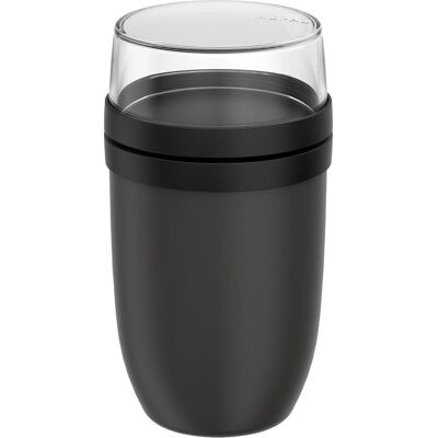 Mepal Lunchpot Ellipse XL nordic black, 750+300ml, Lunch box, Noir - Publicité Mepal Lunchpot Ellipse XL nordic black, 750+300ml, Lunch box, Noir - Publicité