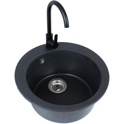 Alveus, Évier, SINK VICTORIA BLACK+MIXER+SIF 9811091SEN (50.50 cm) - Publicité Alveus, Évier, SINK VICTORIA BLACK+MIXER+SIF 9811091SEN (50.50 cm) - Publicité