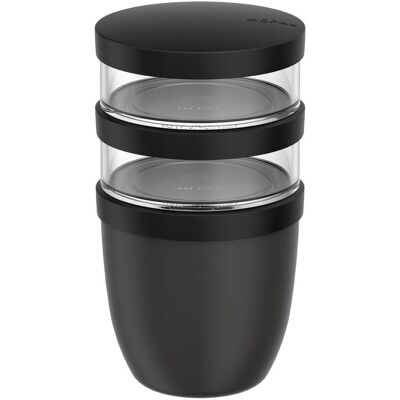 Mepal Isolier-Speisebehälter Thermo-Lunchpot Ellipse nordic black 0,5 + 0,2 x 0,2 l, 1 St., Lunch box, Noir - Publicité Mepal Isolier-Speisebehälter Thermo-Lunchpot Ellipse nordic black 0,5 + 0,2 x 0,2 l, 1 St., Lunch box, Noir - Publicité
