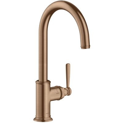 Mitigeur de Cuisine Hansgrohe AXOR Montreux - Bec Orientable, Or Rouge Brossé - Publicité Mitigeur de Cuisine Hansgrohe AXOR Montreux - Bec Orientable, Or Rouge Brossé - Publicité