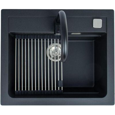 Alveus, Évier, Sink Atrox30 G91 With Mixer Black (68 cm, 56 cm) - Publicité Alveus, Évier, Sink Atrox30 G91 With Mixer Black (68 cm, 56 cm) - Publicité