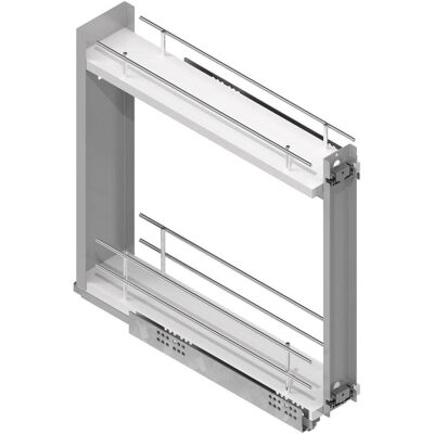 Modulo - Modulo 150 - Chrome-Blanc - Mélamine - Cabinet Accessory - Publicité Modulo - Modulo 150 - Chrome-Blanc - Mélamine - Cabinet Accessory - Publicité