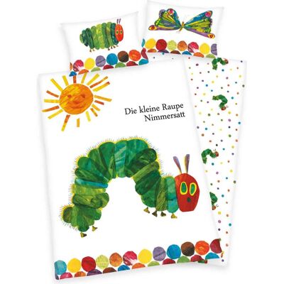 Herding, Linge de lit pour enfants, Chenille Nimmersatt (100 x 135 cm, 40 x 60 cm) - Publicité Herding, Linge de lit pour enfants, Chenille Nimmersatt (100 x 135 cm, 40 x 60 cm) - Publicité
