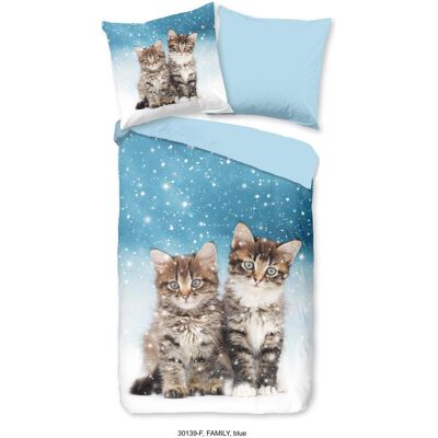 Linge de lit enfant Good morning Family - Multicolore 135x200cm - Publicité Linge de lit enfant Good morning Family - Multicolore 135x200cm - Publicité