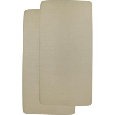 Meyco, Drap housse bébé, jersey drap housse 2-pack 40x80/90 taupe - Publicité Meyco, Drap housse bébé, jersey drap housse 2-pack 40x80/90 taupe - Publicité