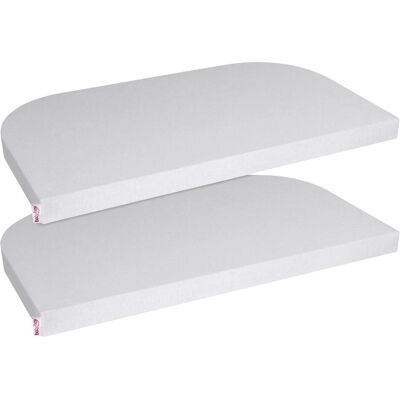 Babybay, Drap housse bébé, Lot de deux draps-housses en jersey « Deluxe » adaptés au modèle Boxspring XXL, gris clair - Publicité Babybay, Drap housse bébé, Lot de deux draps-housses en jersey « Deluxe » adaptés au modèle Boxspring XXL, gris clair - Publicité