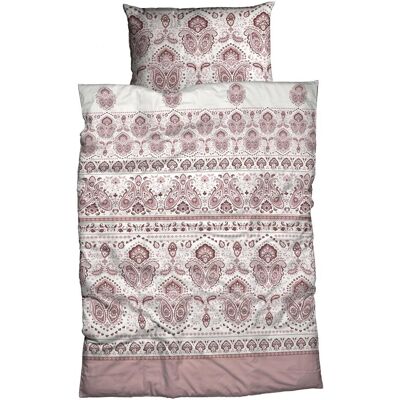 Ensemble de Literie Rose Satin CASATEX Meriane - Type de Lit - Publicité Ensemble de Literie Rose Satin CASATEX Meriane - Type de Lit - Publicité