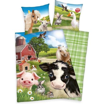 Herding, Linge de lit pour enfants, Animal Club Farm World - Parure de lit (140 x 200 cm, 70 x 90 cm) - Publicité Herding, Linge de lit pour enfants, Animal Club Farm World - Parure de lit (140 x 200 cm, 70 x 90 cm) - Publicité