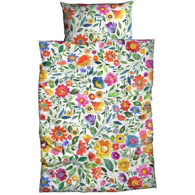 CASATEX Malinda - Parure de literie en satin - Multicolore - 135x200cm - Publicité CASATEX Malinda - Parure de literie en satin - Multicolore - 135x200cm - Publicité