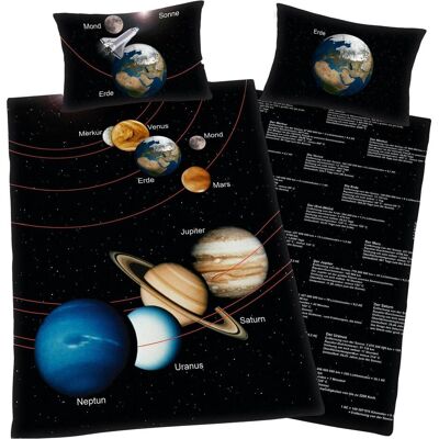 Herding, Linge de lit pour enfants, Système solaire (160 x 210 cm, 65 x 100 cm) - Publicité Herding, Linge de lit pour enfants, Système solaire (160 x 210 cm, 65 x 100 cm) - Publicité