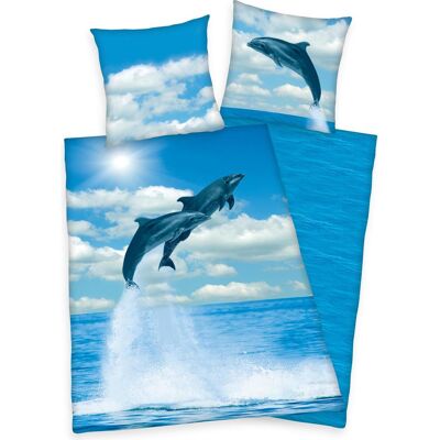 Herding, Linge de lit pour enfants, Literie dauphins (140 x 200 cm, 70 x 90 cm) - Publicité Herding, Linge de lit pour enfants, Literie dauphins (140 x 200 cm, 70 x 90 cm) - Publicité