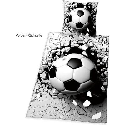 Herding, Linge de lit pour enfants, Parure de lit 3D Football (140 x 200 cm, 70 x 90 cm) - Publicité Herding, Linge de lit pour enfants, Parure de lit 3D Football (140 x 200 cm, 70 x 90 cm) - Publicité