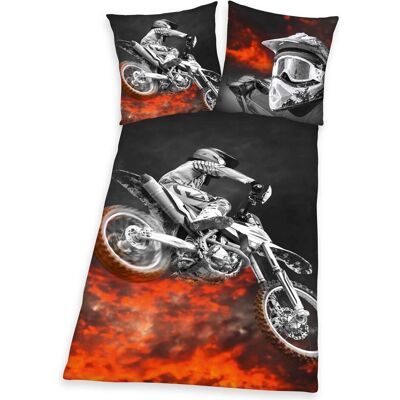 Herding, Linge de lit pour enfants, Parure de lit motocross (135 x 200 cm, 80 x 80 cm) - Publicité Herding, Linge de lit pour enfants, Parure de lit motocross (135 x 200 cm, 80 x 80 cm) - Publicité