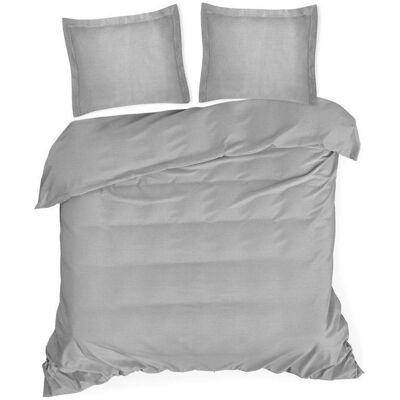 Eurofirany Housse de duvet en coton - Acier - 220x200cm - Literie - Publicité Eurofirany Housse de duvet en coton - Acier - 220x200cm - Literie - Publicité
