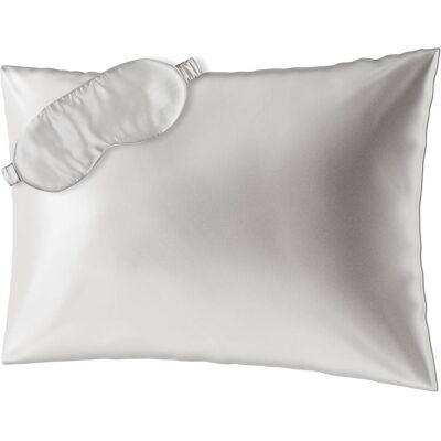Ensemble de Sommeil en Soie Ailoria - Masque et Housse de Oreiller - Publicité Ensemble de Sommeil en Soie Ailoria - Masque et Housse de Oreiller - Publicité