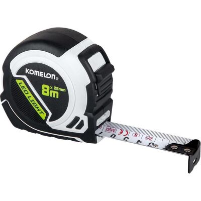 Mètre ruban KOMELON - 8M, Lampe LED, Double face - Publicité Mètre ruban KOMELON - 8M, Lampe LED, Double face - Publicité