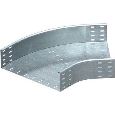 OBO Bettermann, Conduite des câbles, OBO RB 45 150 FS Coude 45° horizontal, forme ronde 110x500, acier, FS (50 cm) - Publicité OBO Bettermann, Conduite des câbles, OBO RB 45 150 FS Coude 45° horizontal, forme ronde 110x500, acier, FS (50 cm) - Publicité