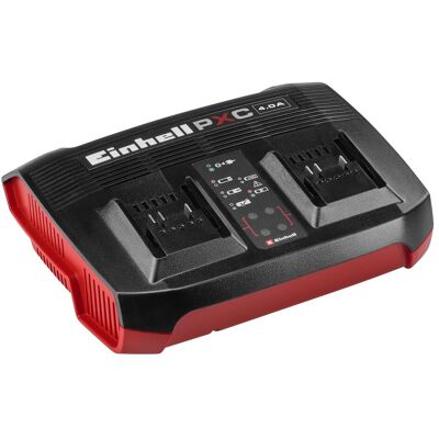 Einhell, Batterie outillage + chargeur, Power X-Twincharger (18 V) - Publicité Einhell, Batterie outillage + chargeur, Power X-Twincharger (18 V) - Publicité