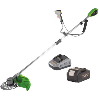 Procraft, Débroussailleuse, Débroussailleuse sans fil PTA-31-BB 20 V, 420 mm, moteur sans balais + 1 batterie de 4,0 Ah + (Fils coupe-herbe, Lame de coupe en métal) - Publicité Procraft, Débroussailleuse, Débroussailleuse sans fil PTA-31-BB 20 V, 420 mm, moteur sans balais + 1 batterie de 4,0 Ah + (Fils coupe-herbe, Lame de coupe en métal) - Publicité