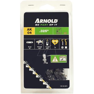 Arnold, Machine de jardinage : accessoires, Chaîne de tronçonnage.325" / 1,5 mm / 72 TG (Scie, Chaîne de tronçonneuse) - Publicité Arnold, Machine de jardinage : accessoires, Chaîne de tronçonnage.325" / 1,5 mm / 72 TG (Scie, Chaîne de tronçonneuse) - Publicité