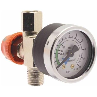 Elmag, Outils pneumatiques : accessoires, - Micro-Druckregler für Farbspritzpistolen HVLP - Publicité Elmag, Outils pneumatiques : accessoires, - Micro-Druckregler für Farbspritzpistolen HVLP - Publicité