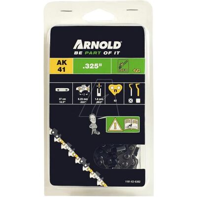 Arnold, Machine de jardinage : accessoires, Chaîne de tronçonnage.325" / 1,6 mm / 62 TG (Scie, Chaîne de tronçonneuse) - Publicité Arnold, Machine de jardinage : accessoires, Chaîne de tronçonnage.325" / 1,6 mm / 62 TG (Scie, Chaîne de tronçonneuse) - Publicité