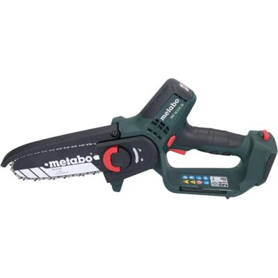 Metabo - MS 18 LTX 15 - 18V - 15 cm bar - Tronçonneuse - Publicité Metabo - MS 18 LTX 15 - 18V - 15 cm bar - Tronçonneuse - Publicité