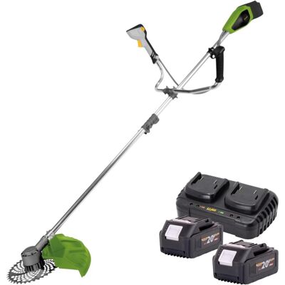 Procraft, Débroussailleuse, Débroussailleuse sans fil PTA-41-BB 40 V (2 × 20 V) 420 mm sans balais + 2 batteries de 4,0 Ah + (Fils coupe-herbe, Lame de coupe en métal) - Publicité Procraft, Débroussailleuse, Débroussailleuse sans fil PTA-41-BB 40 V (2 × 20 V) 420 mm sans balais + 2 batteries de 4,0 Ah + (Fils coupe-herbe, Lame de coupe en métal) - Publicité