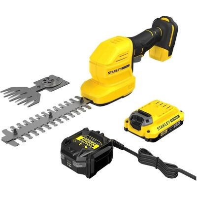 Stanley Taille-haies, FATMAX V20 18V 2.0Ah Gras- en struikschaar struikschaar Accu en lader inbegrepen (Fonctionnement sur batterie) - Publicité Stanley Taille-haies, FATMAX V20 18V 2.0Ah Gras- en struikschaar struikschaar Accu en lader inbegrepen (Fonctionnement sur batterie) - Publicité