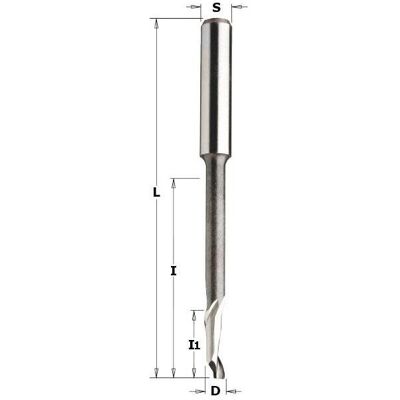CMT, Tête de fraisage, 189.050.51 Spiralschneider für Aluminium 5mm, Schaft 8mm - Publicité CMT, Tête de fraisage, 189.050.51 Spiralschneider für Aluminium 5mm, Schaft 8mm - Publicité